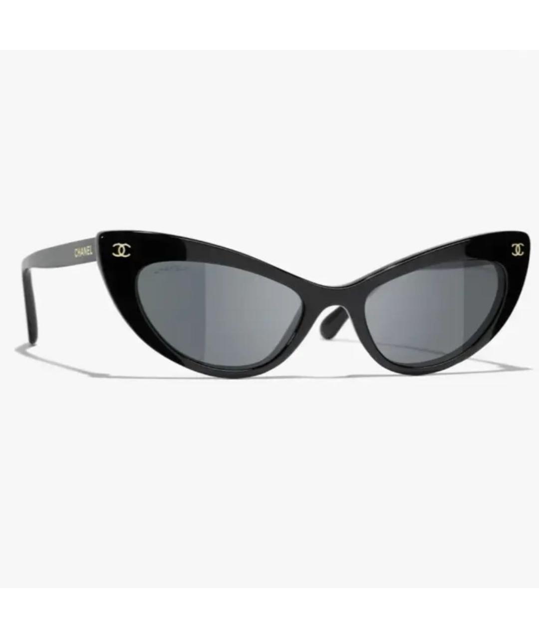 CHANEL Черные пластиковые солнцезащитные очки, фото 7