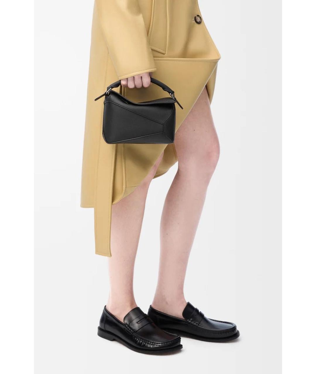 LOEWE Черная кожаная сумка через плечо, фото 2