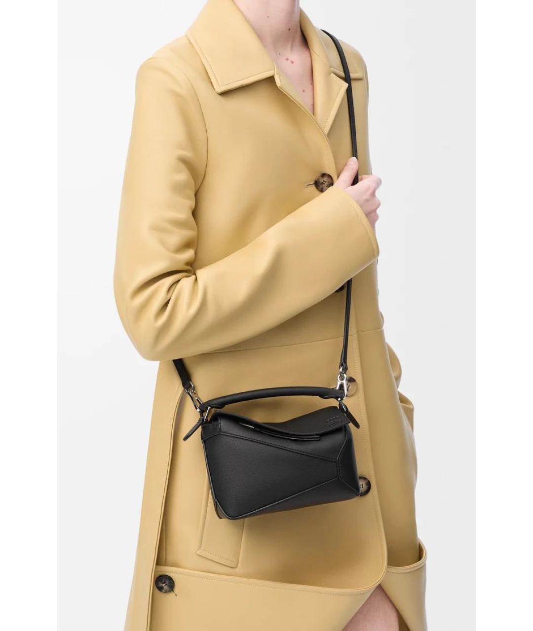 LOEWE Черная кожаная сумка через плечо, фото 3