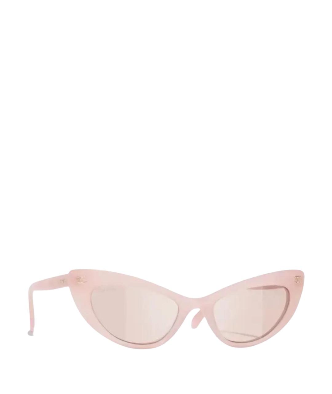 CHANEL Розовые пластиковые солнцезащитные очки, фото 1