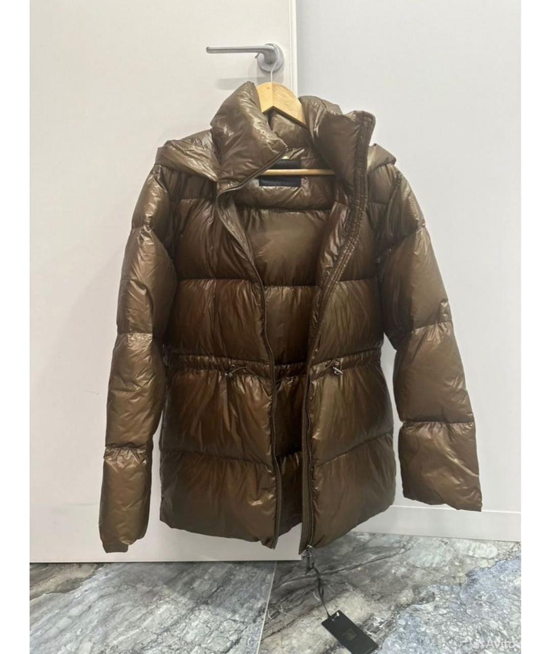 SEVENTY Коричневый полиэстеровый пуховик, фото 7