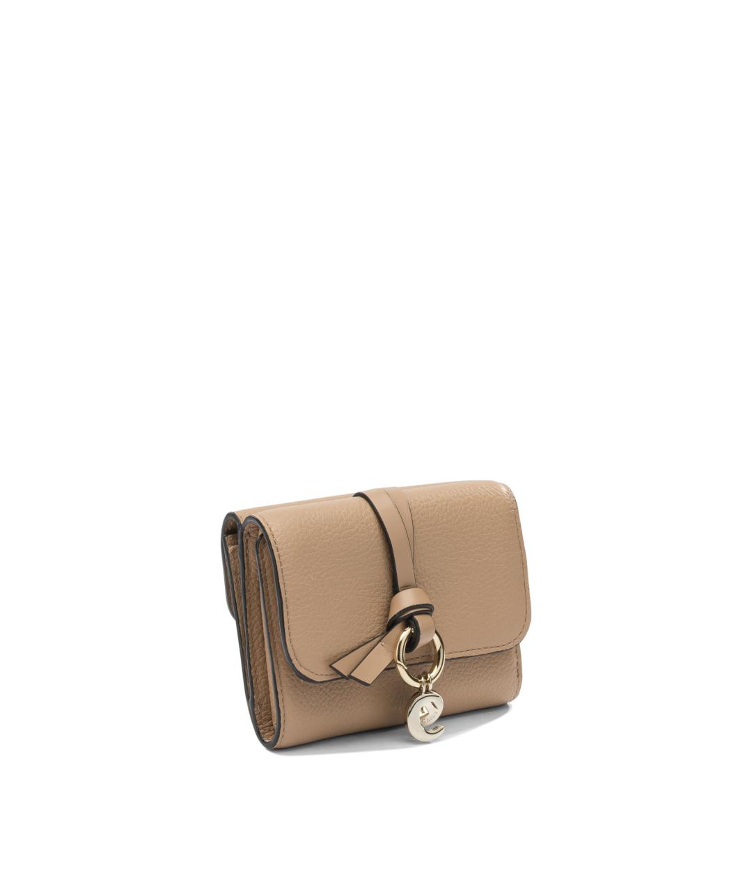 CHLOE Бежевый кожаный кошелек, фото 2