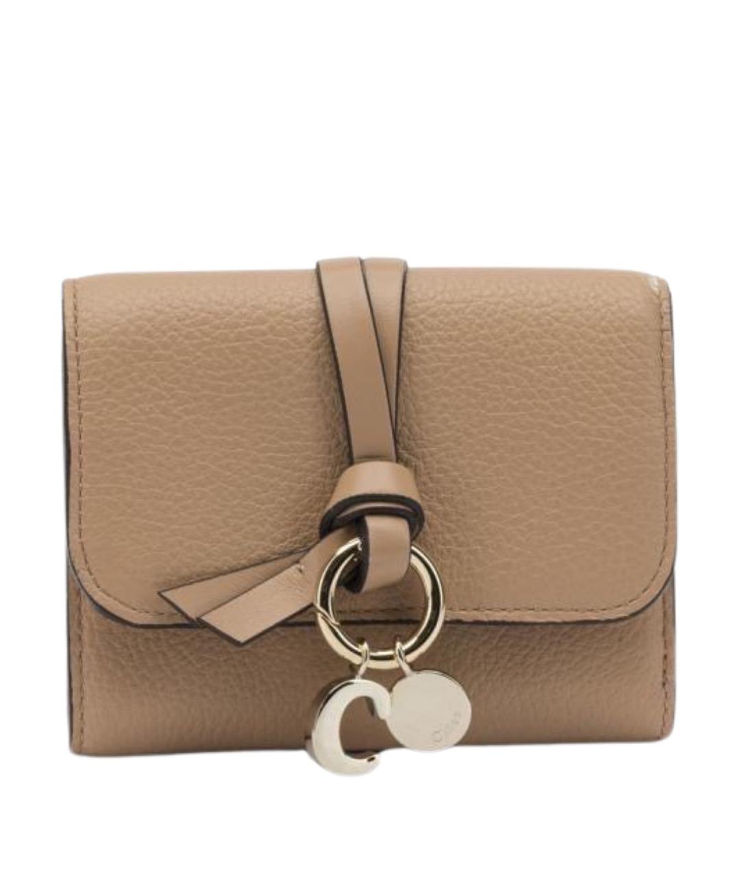 CHLOE Бежевый кожаный кошелек, фото 1