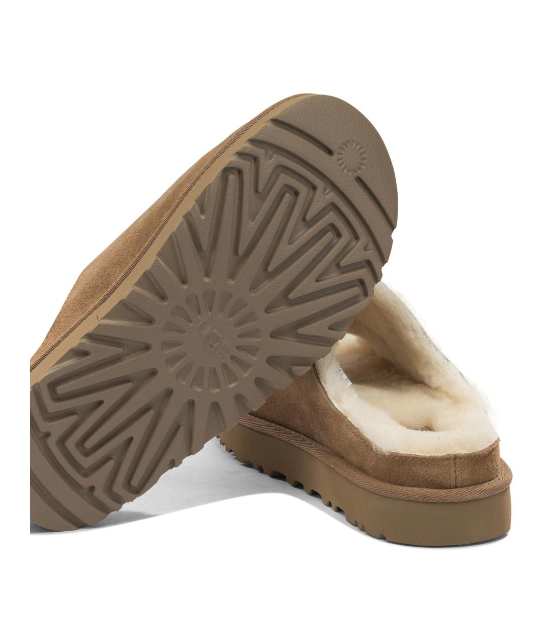 UGG AUSTRALIA Бежевые замшевые мюли, фото 5