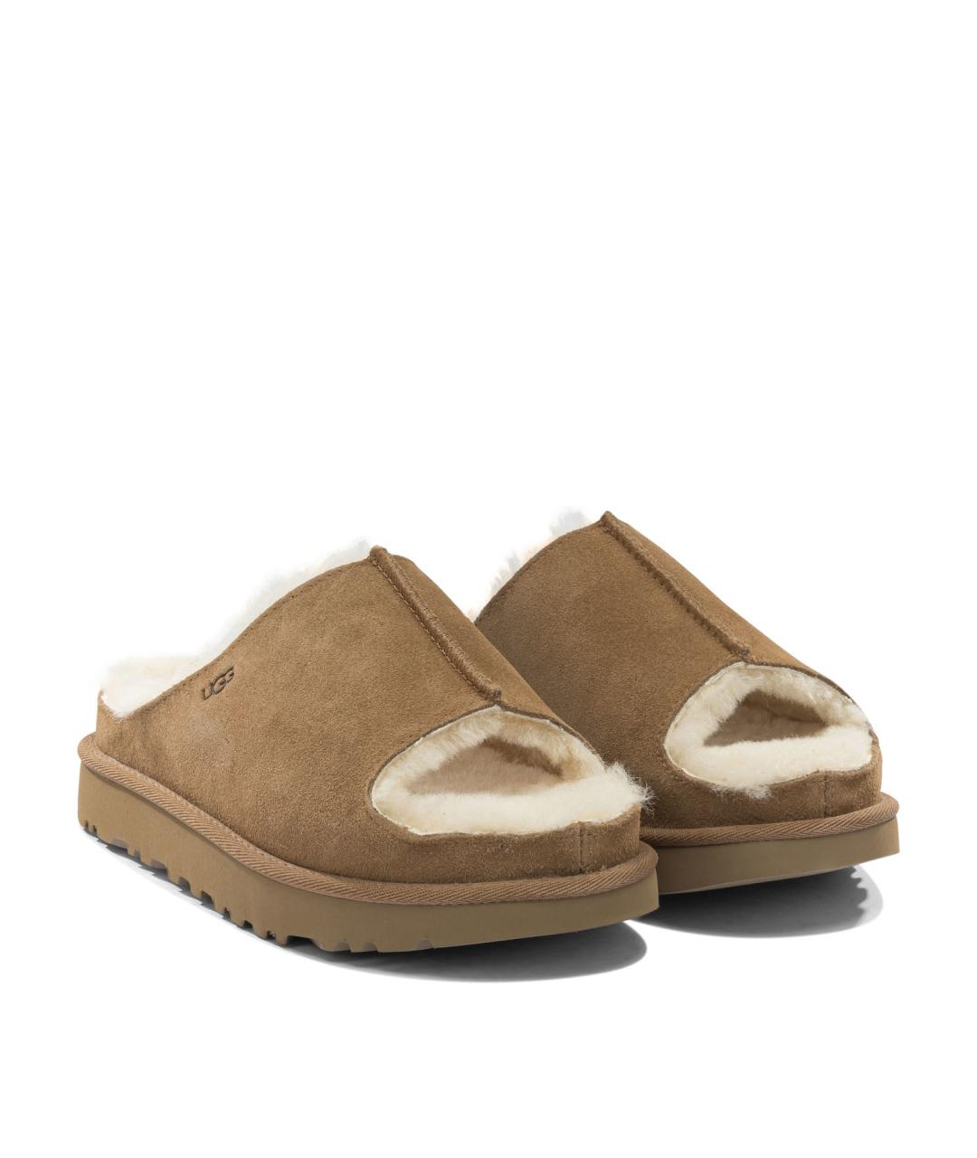 UGG AUSTRALIA Бежевые замшевые мюли, фото 2
