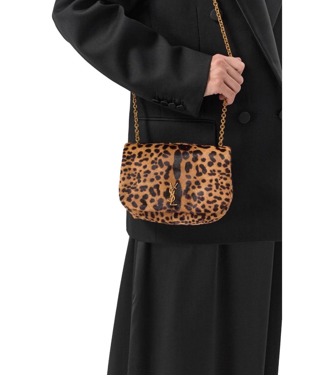 SAINT LAURENT Коричневая сумка через плечо, фото 2