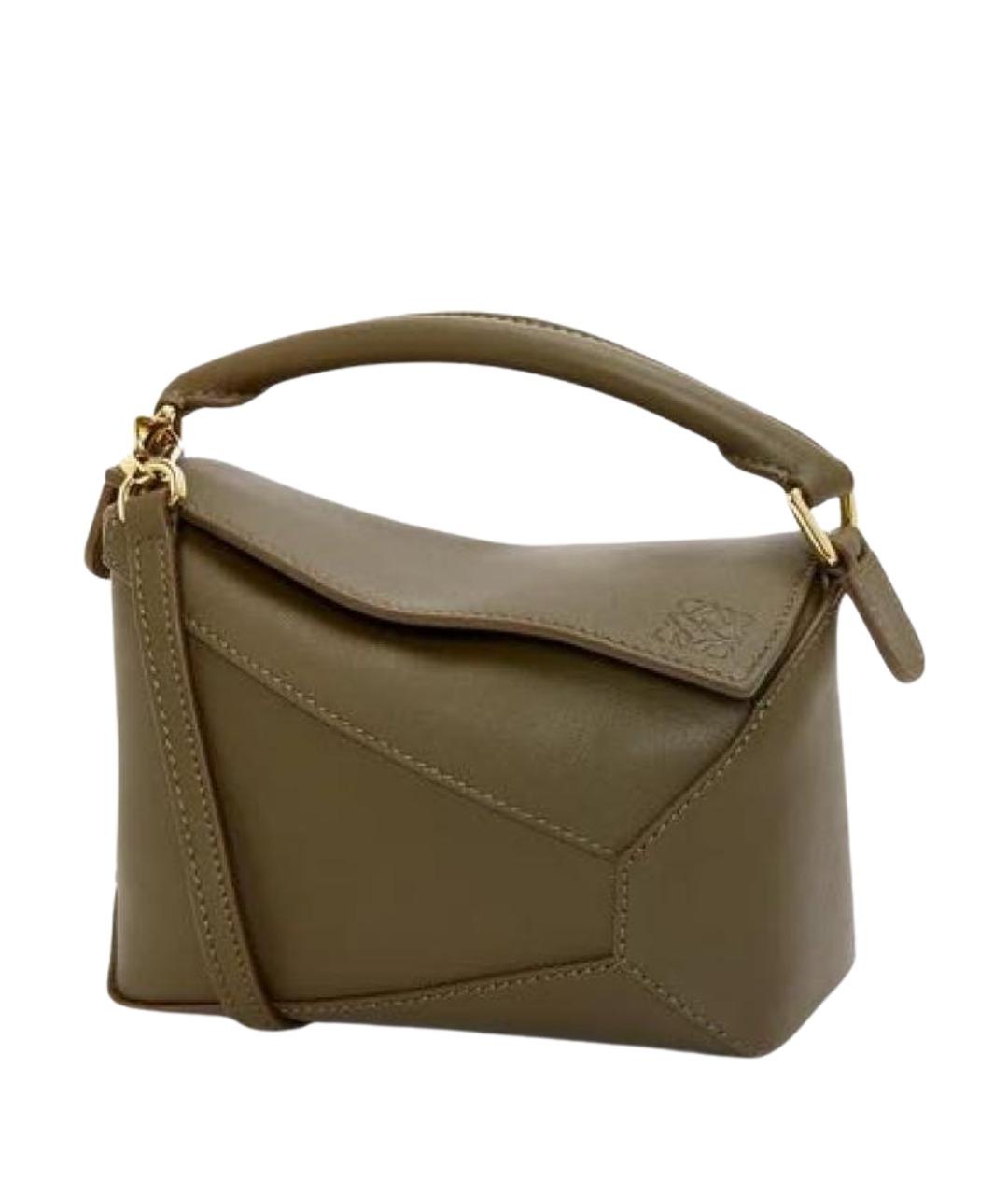 LOEWE Хаки кожаная сумка через плечо, фото 1
