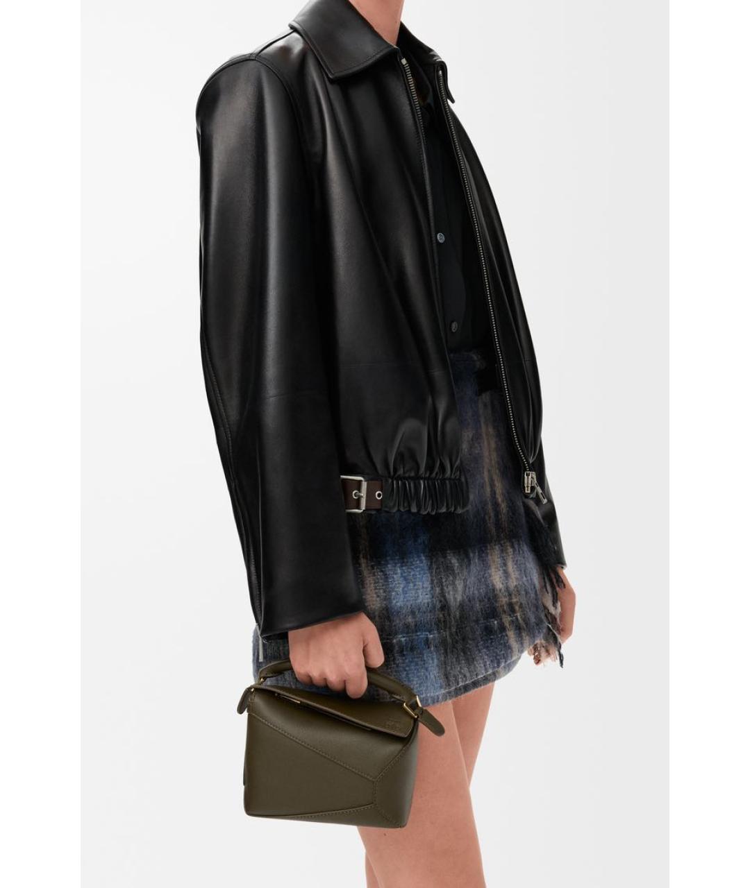 LOEWE Хаки кожаная сумка через плечо, фото 2