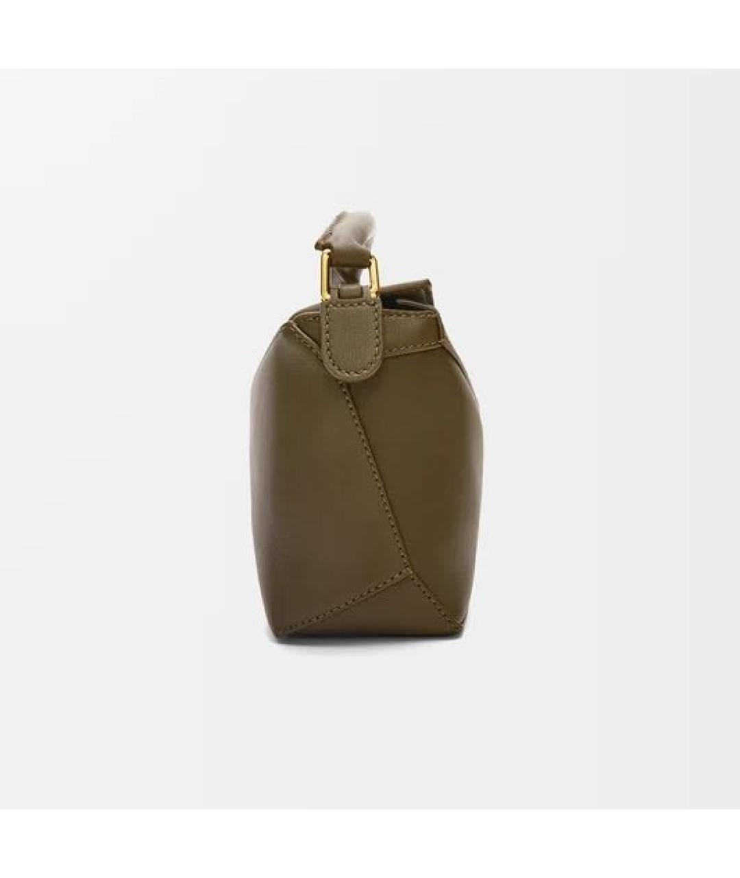 LOEWE Хаки кожаная сумка через плечо, фото 5