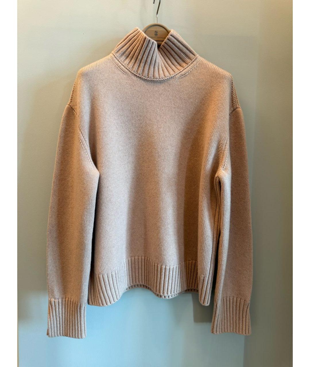LORO PIANA Бежевый кашемировый джемпер / свитер, фото 2