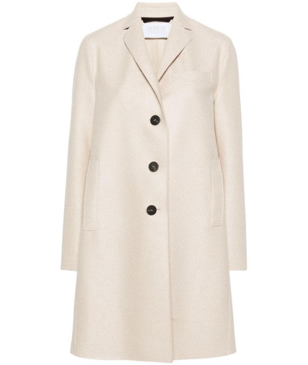 HARRIS WHARF LONDON Бежевое шерстяное пальто, фото 1