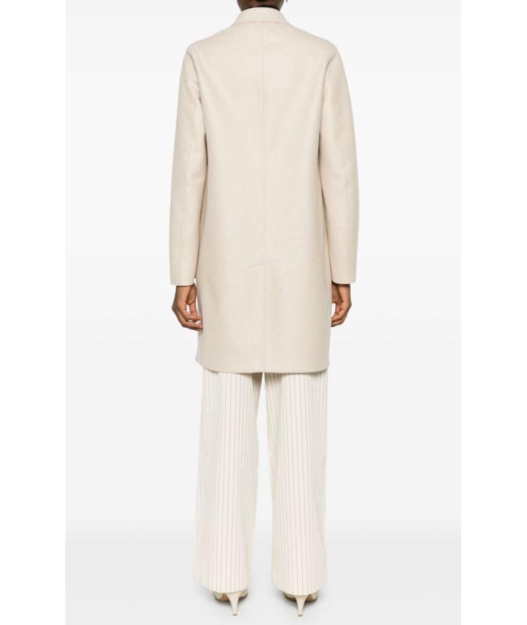 HARRIS WHARF LONDON Бежевое шерстяное пальто, фото 2