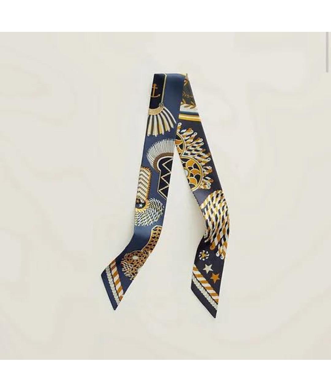 HERMES Мульти шелковый платок, фото 2