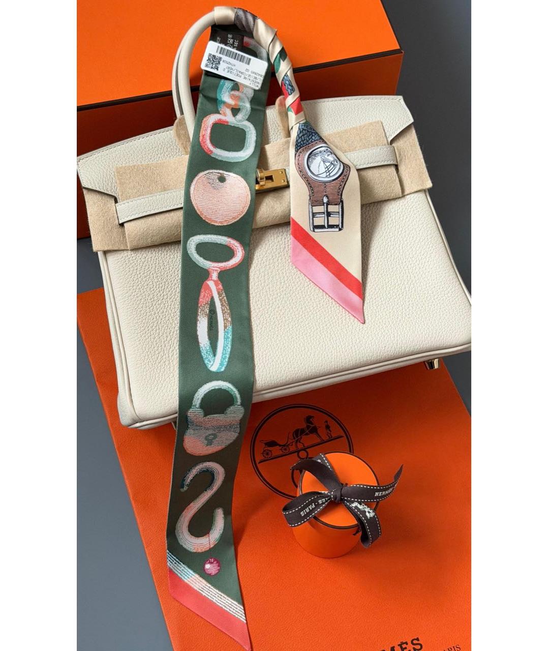 HERMES Мульти шелковый шарф, фото 3