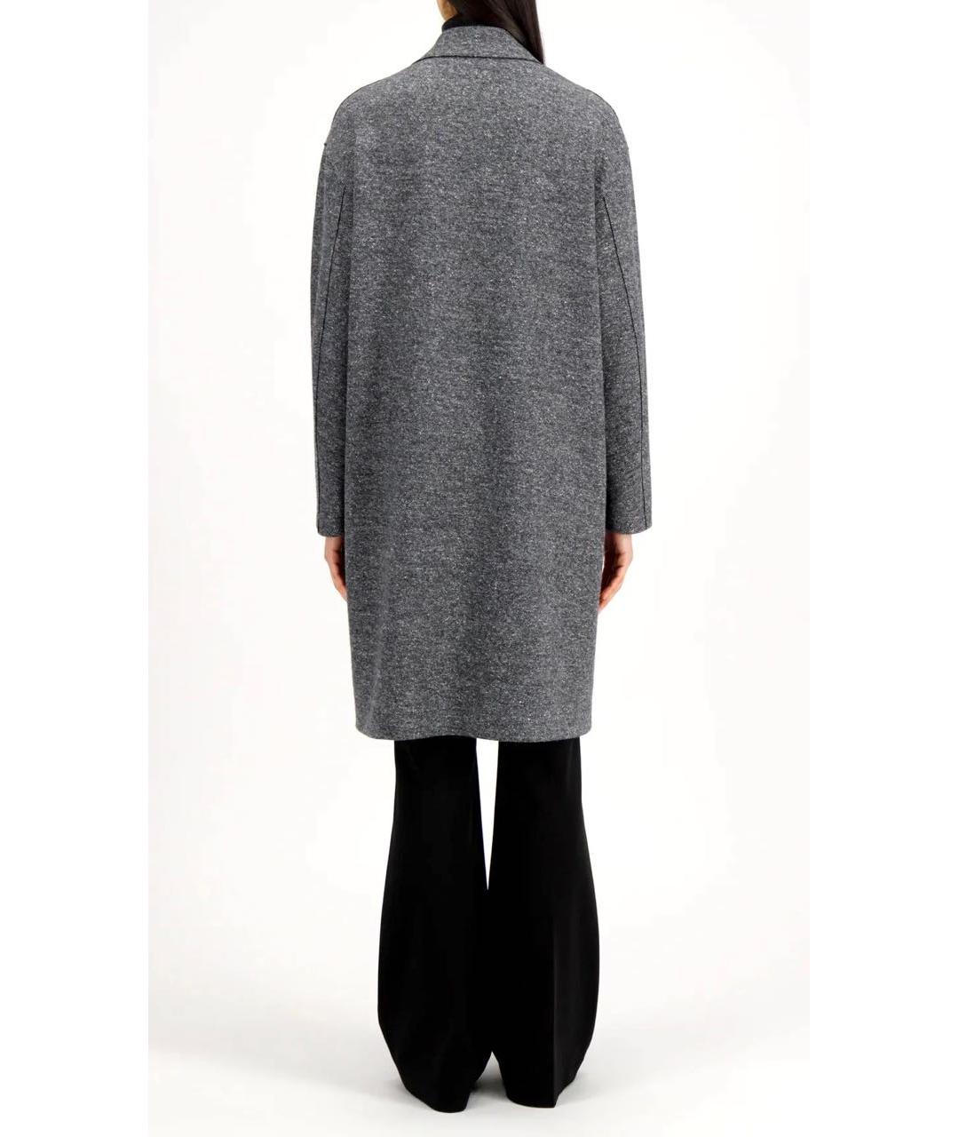 HARRIS WHARF LONDON Серое шерстяное пальто, фото 2