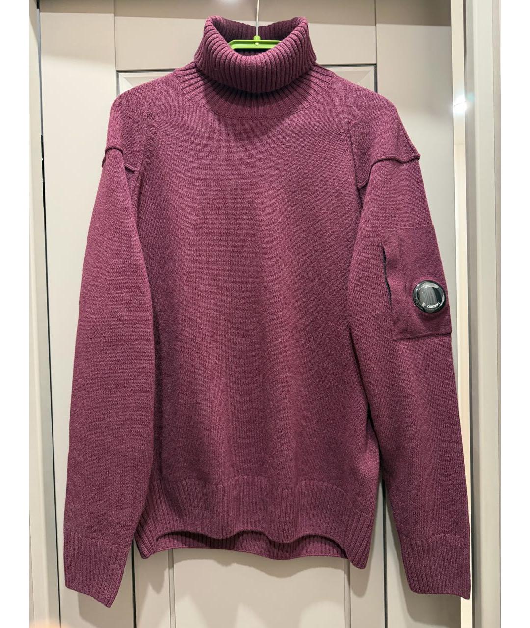 CP COMPANY Бордовый шерстяной джемпер / свитер, фото 5