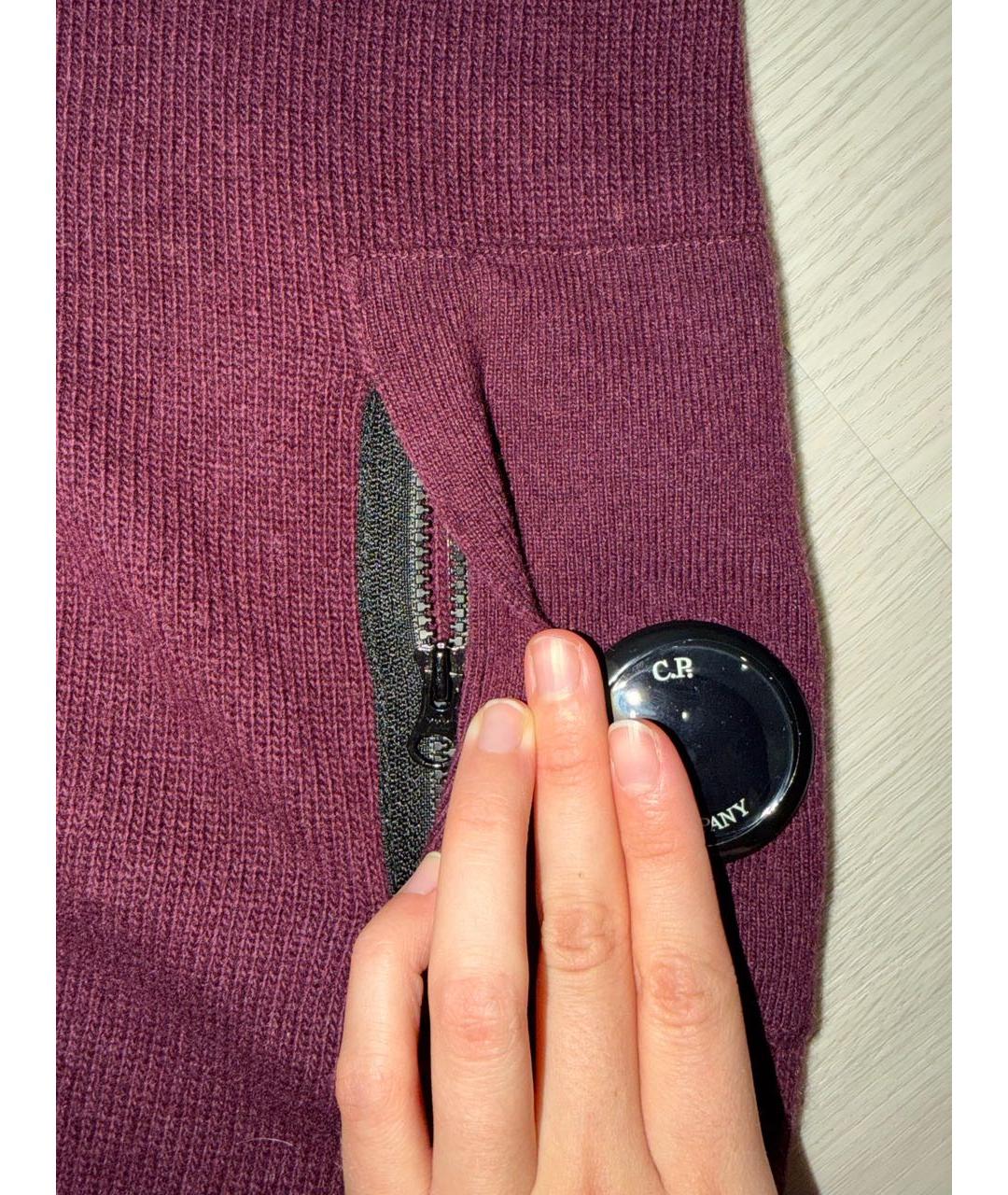 CP COMPANY Бордовый шерстяной джемпер / свитер, фото 3