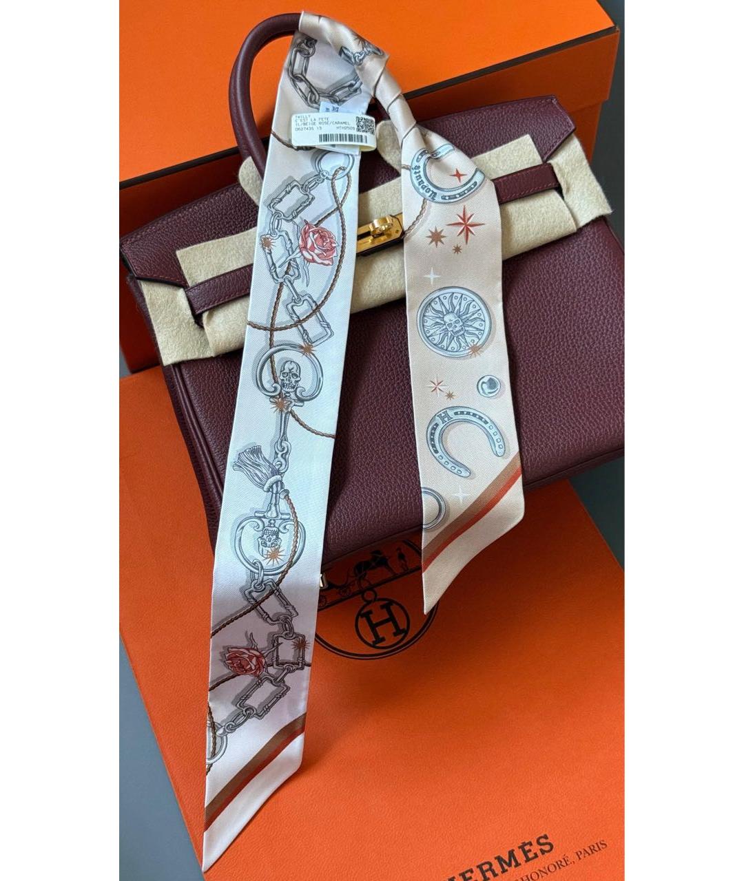 HERMES Мульти шелковый платок, фото 2