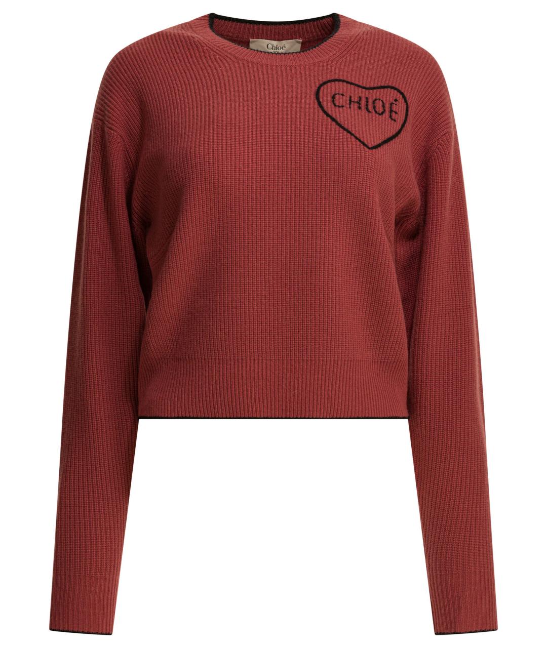 CHLOE Красный шерстяной джемпер / свитер, фото 1