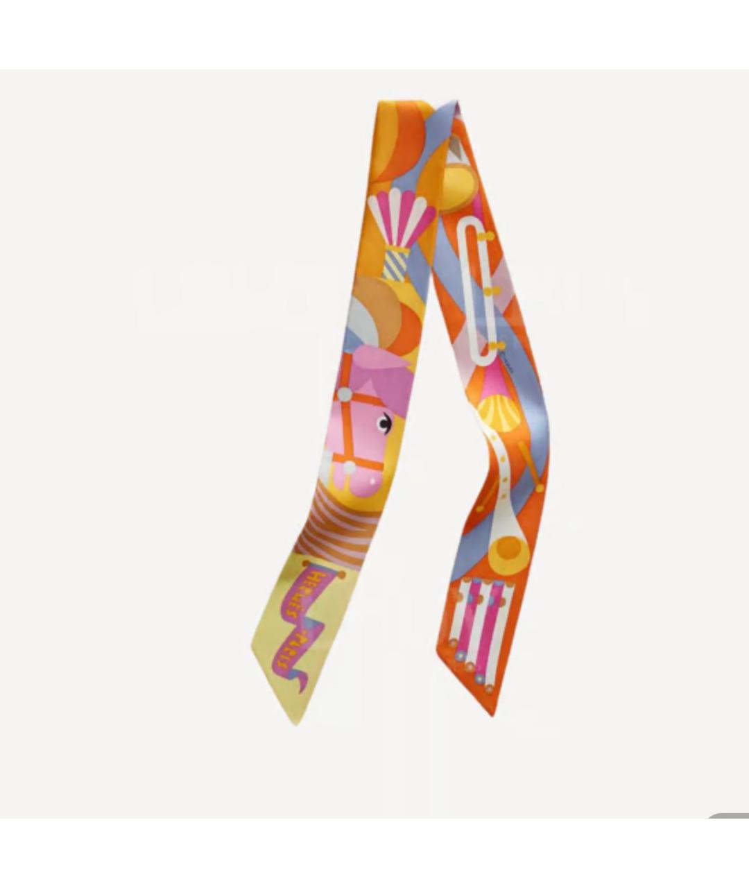 HERMES Мульти шелковый платок, фото 3