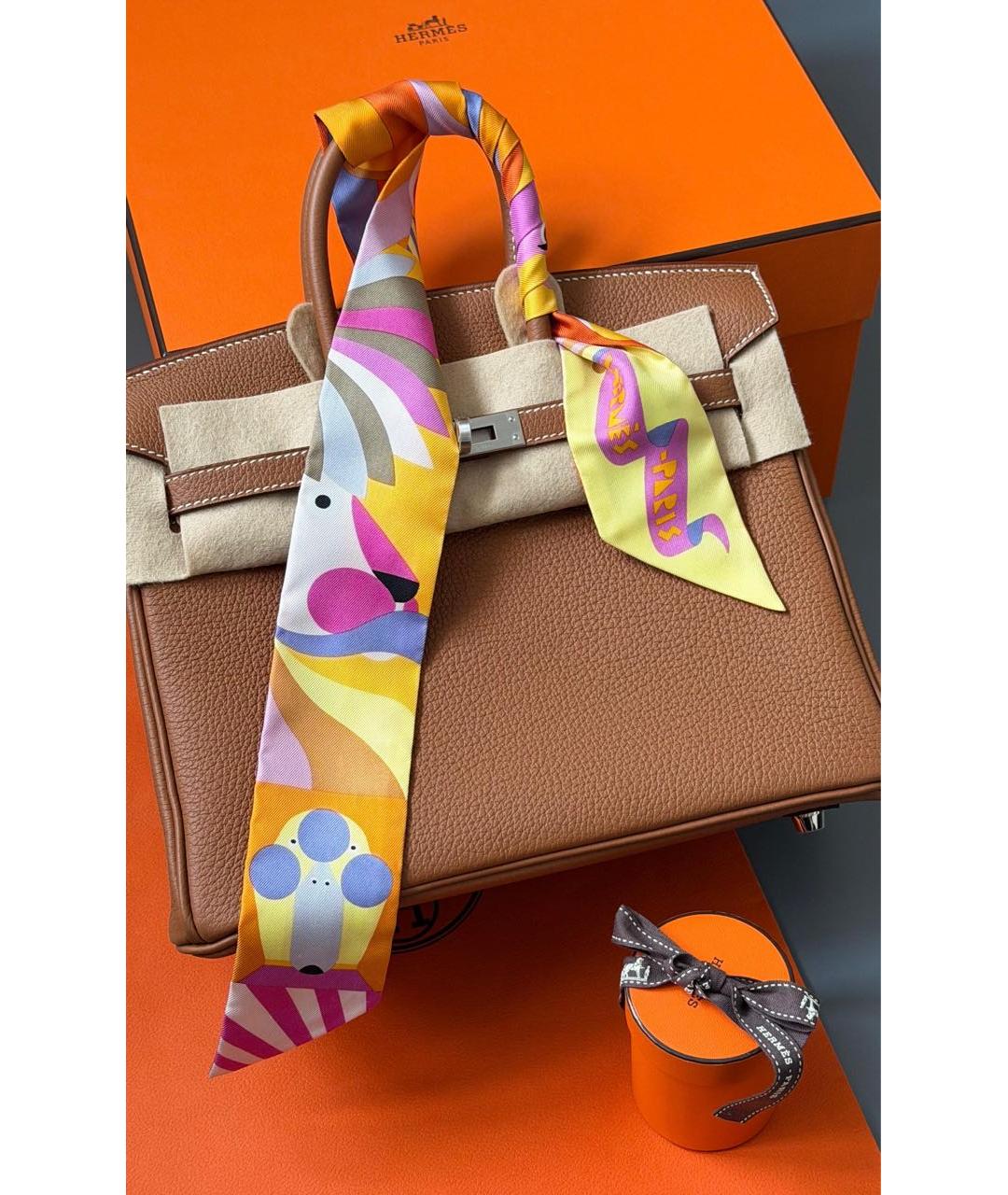 HERMES Мульти шелковый платок, фото 2