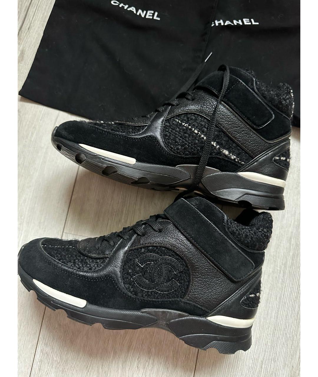 CHANEL Черные кроссовки, фото 5