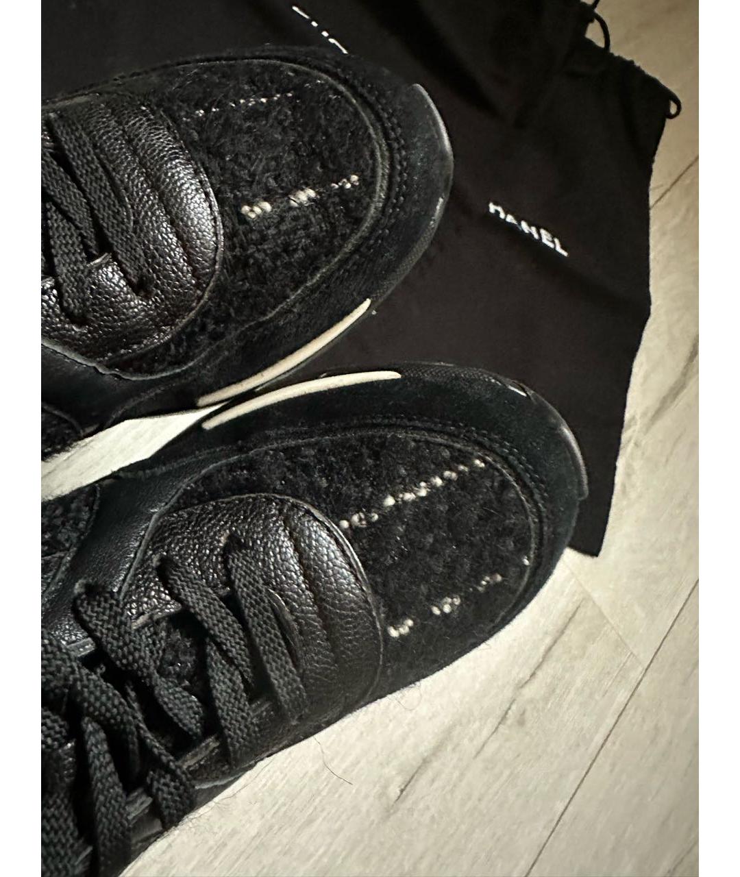CHANEL Черные кроссовки, фото 4