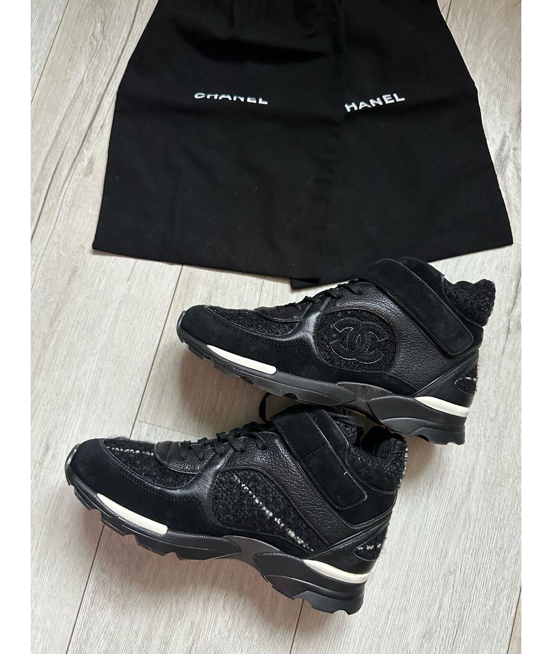 CHANEL Черные кроссовки, фото 2
