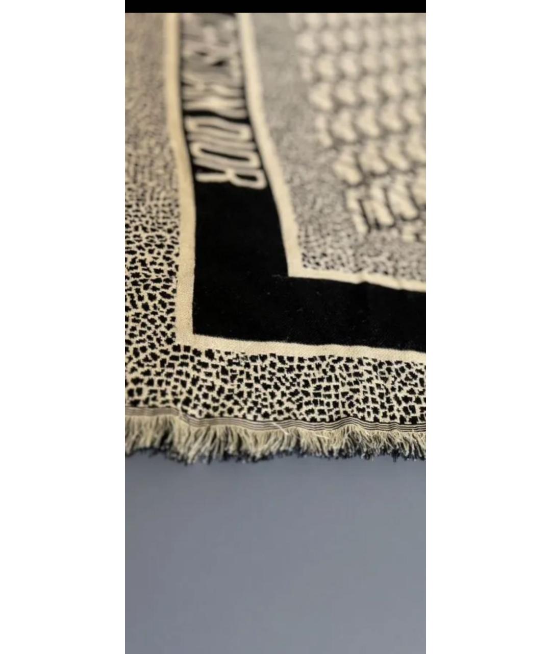 CHRISTIAN DIOR Бежевый кашемировый шарф, фото 4