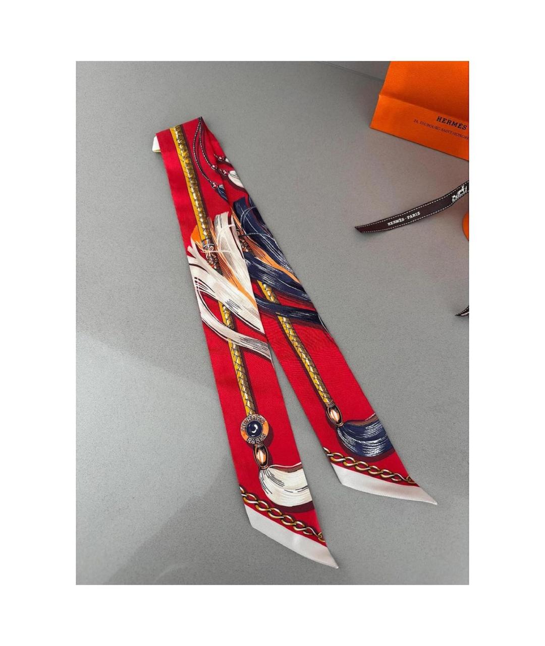HERMES Мульти шелковый платок, фото 3