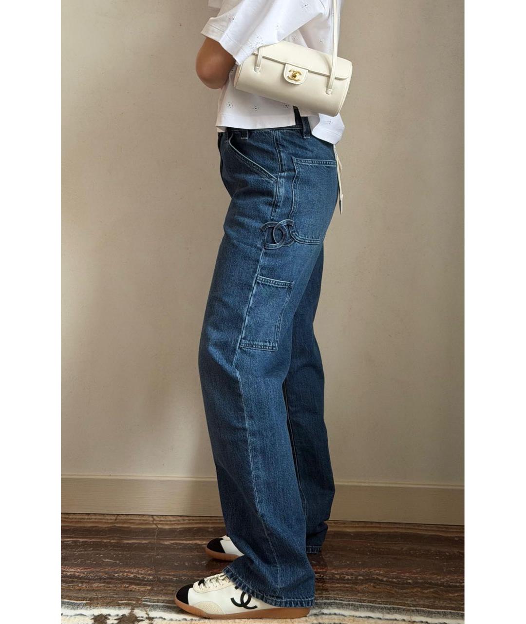 CHANEL Синие прямые джинсы, фото 4
