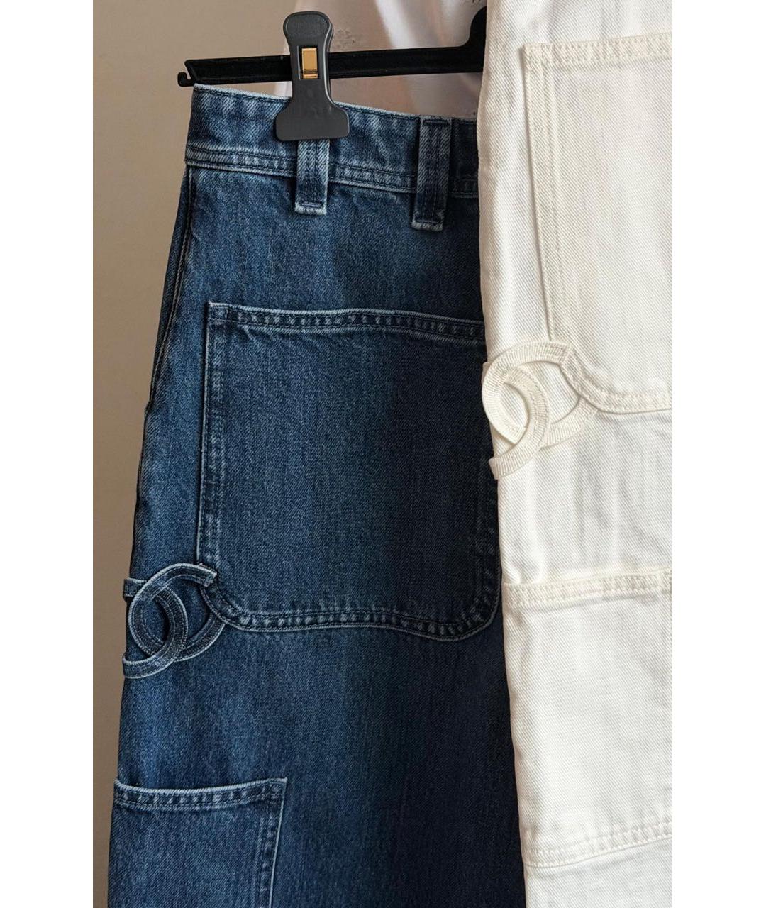 CHANEL Синие прямые джинсы, фото 3