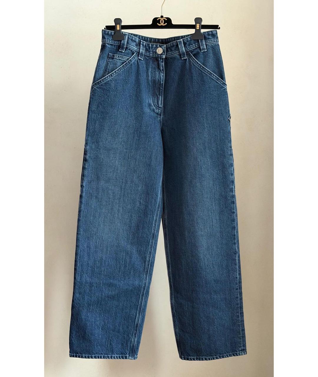 CHANEL Синие прямые джинсы, фото 5