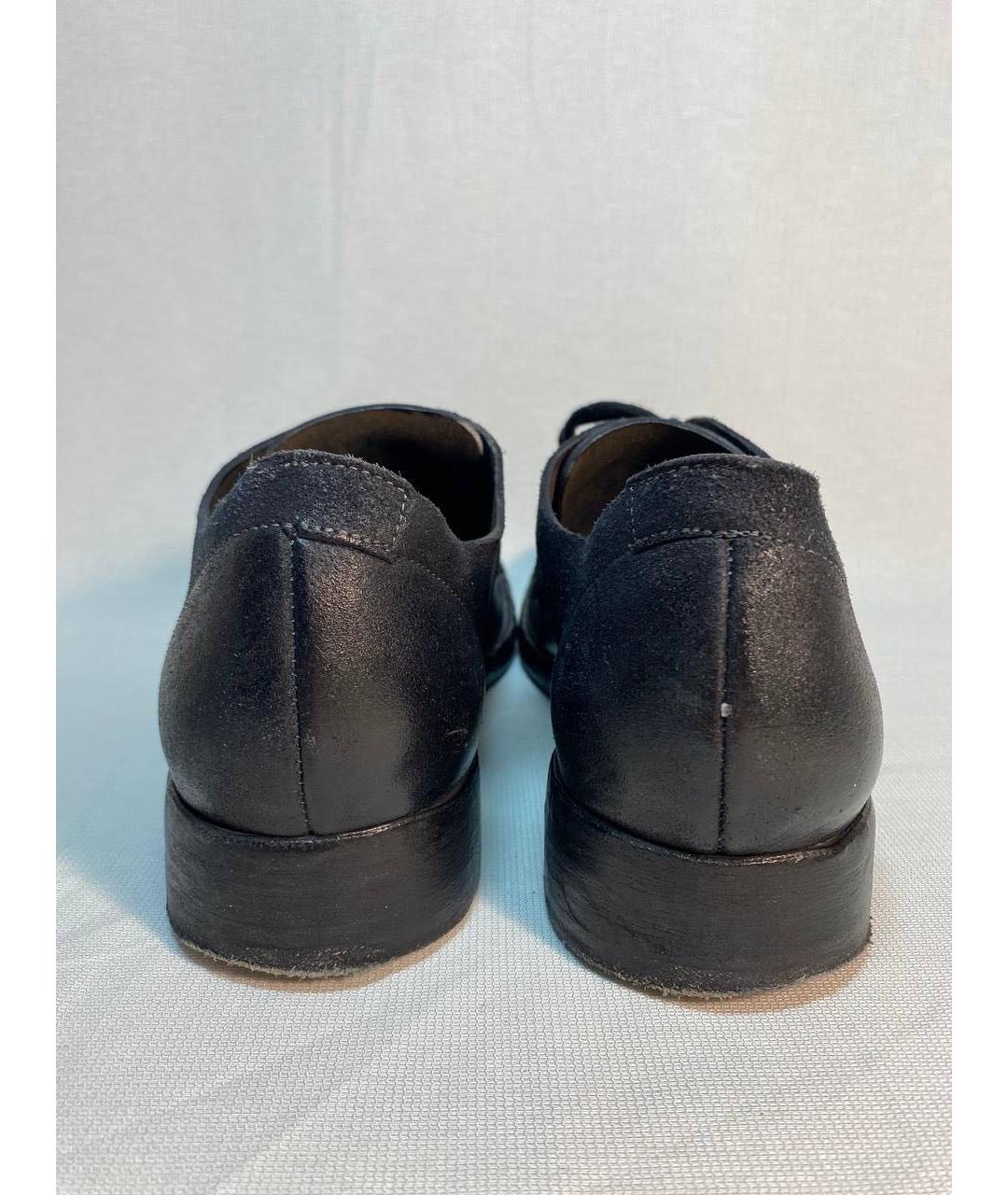 BORIS BIDJAN Черные кожаные низкие ботинки, фото 4