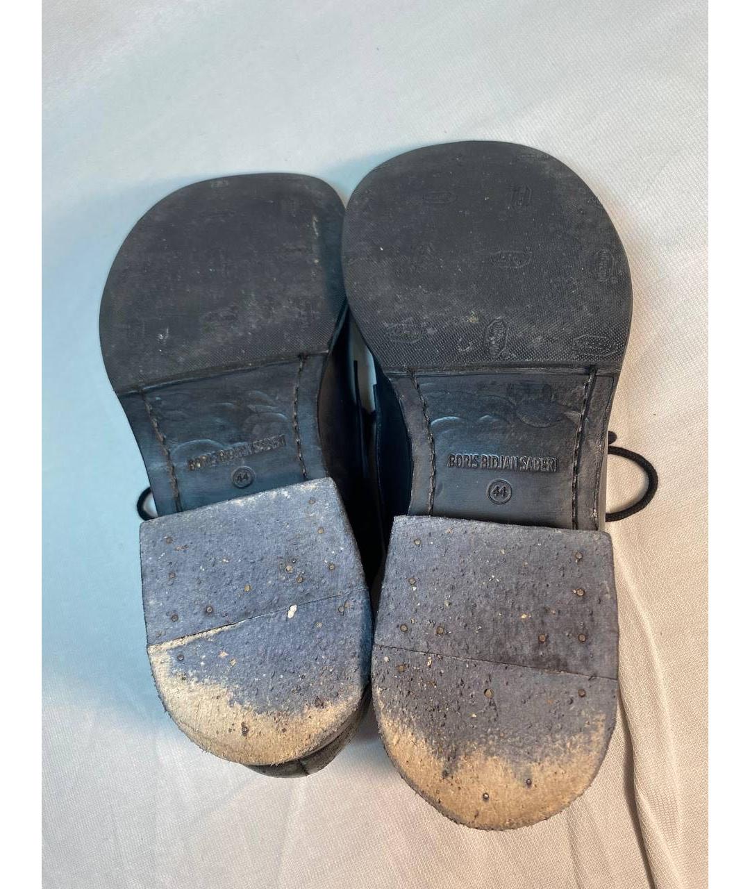 BORIS BIDJAN Черные кожаные низкие ботинки, фото 5