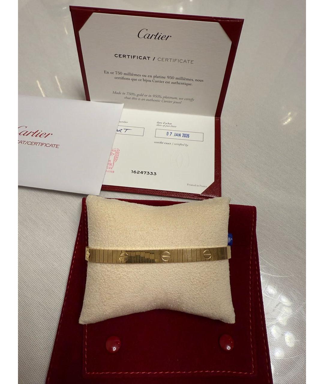 CARTIER Желтый браслет из желтого золота, фото 3