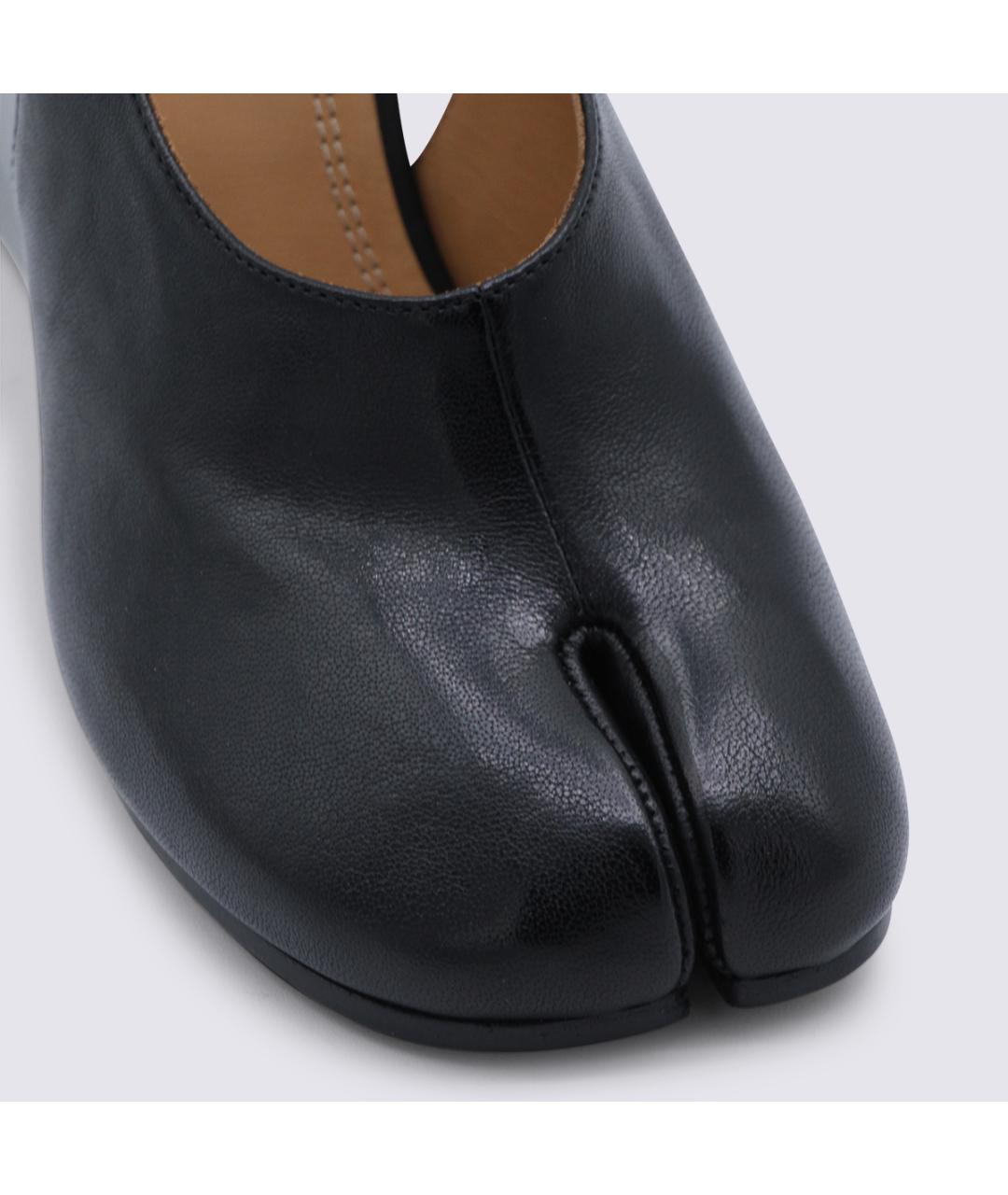 MAISON MARGIELA Черные кожаные туфли, фото 4