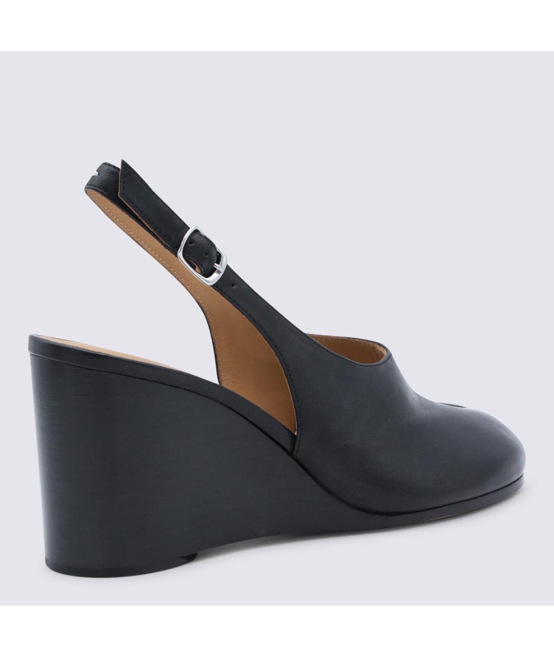 MAISON MARGIELA Черные кожаные туфли, фото 3