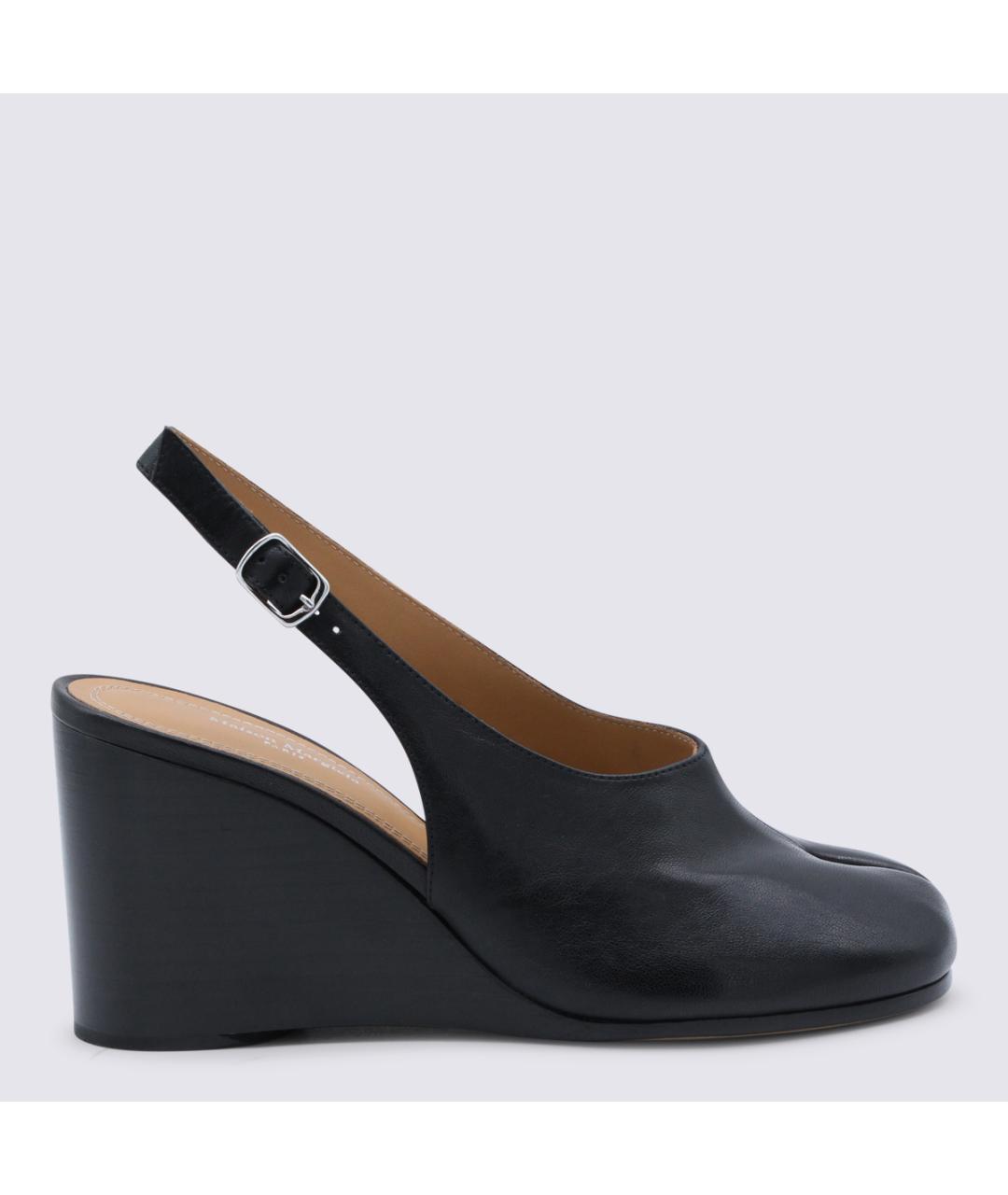 MAISON MARGIELA Черные кожаные туфли, фото 5