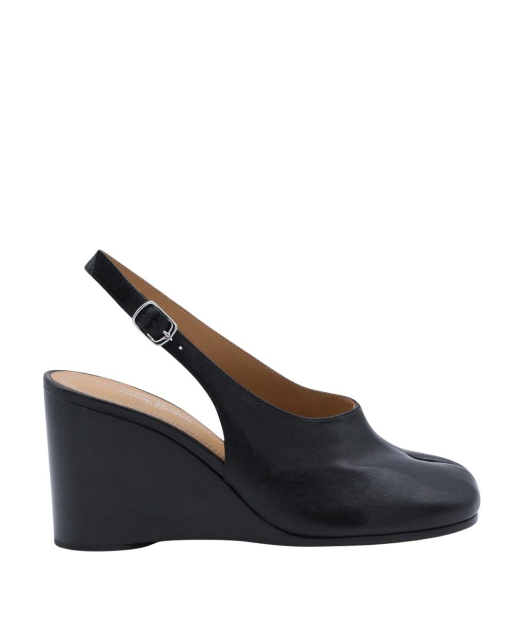 MAISON MARGIELA Черные кожаные туфли, фото 1