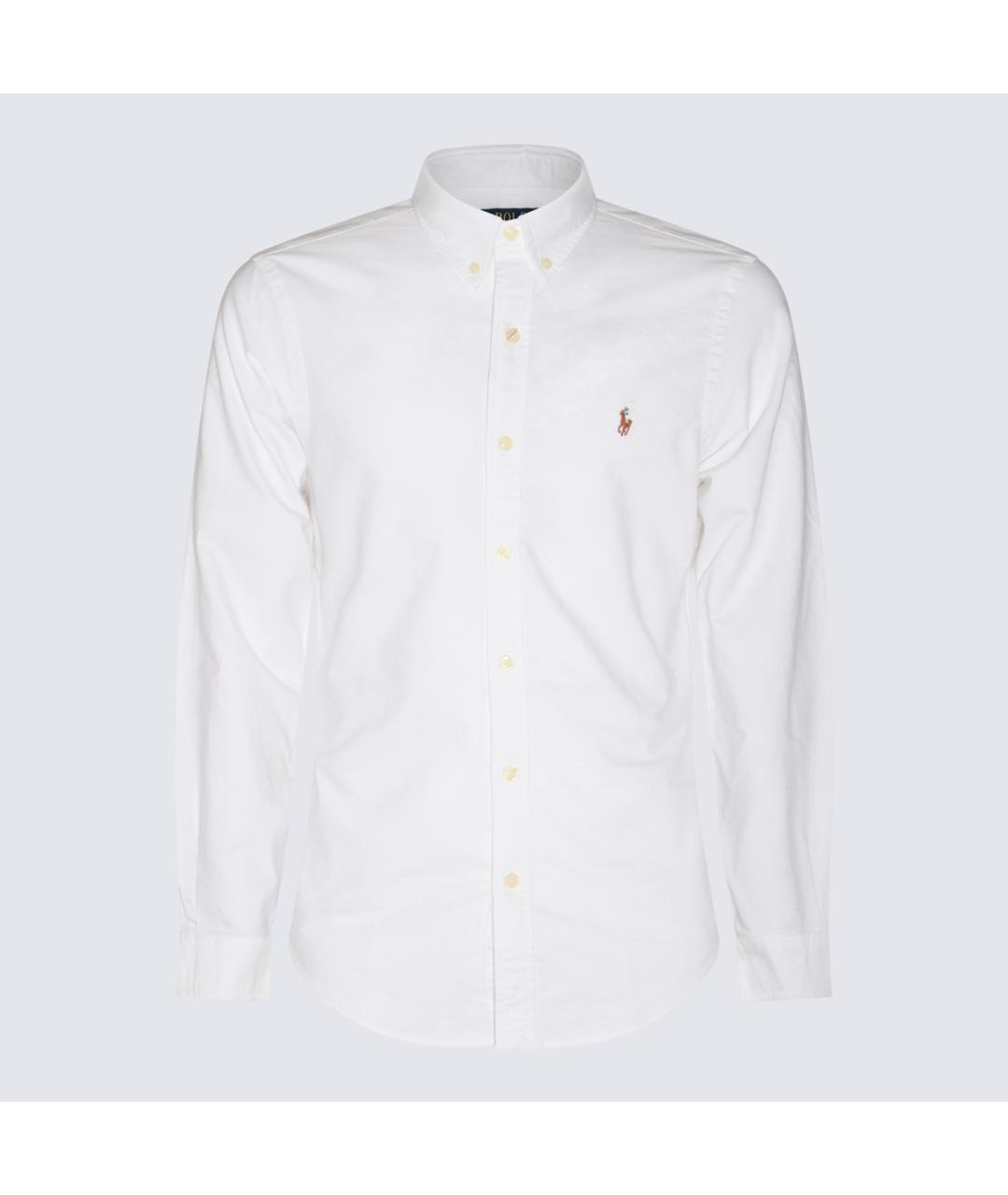 POLO RALPH LAUREN Белая хлопковая кэжуал рубашка, фото 3