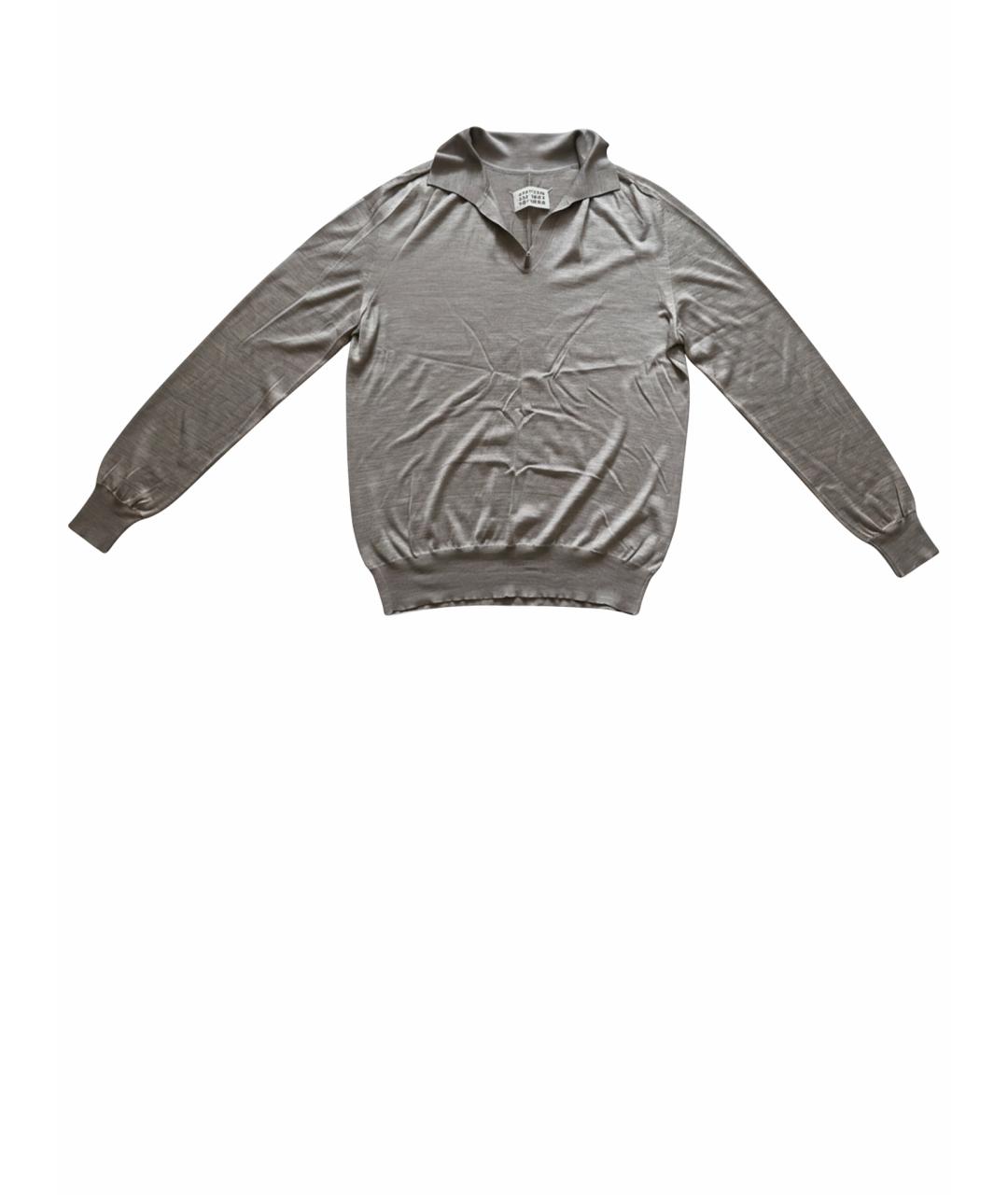 MM6 MAISON MARGIELA Бежевый шелковый джемпер / свитер, фото 1