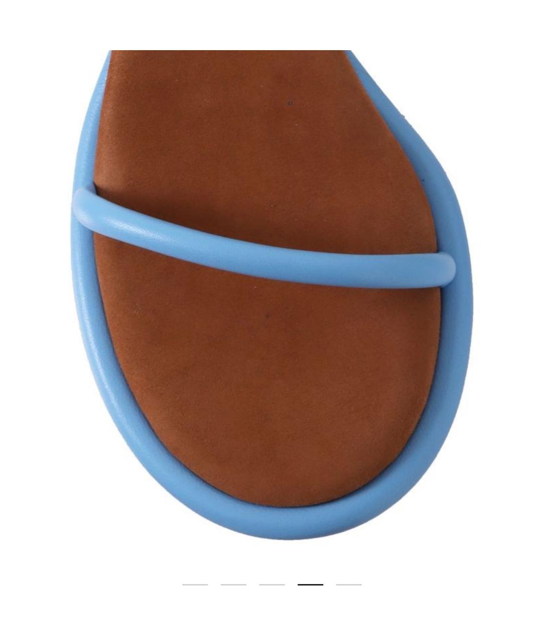 PROENZA SCHOULER Голубые кожаные мюли, фото 3