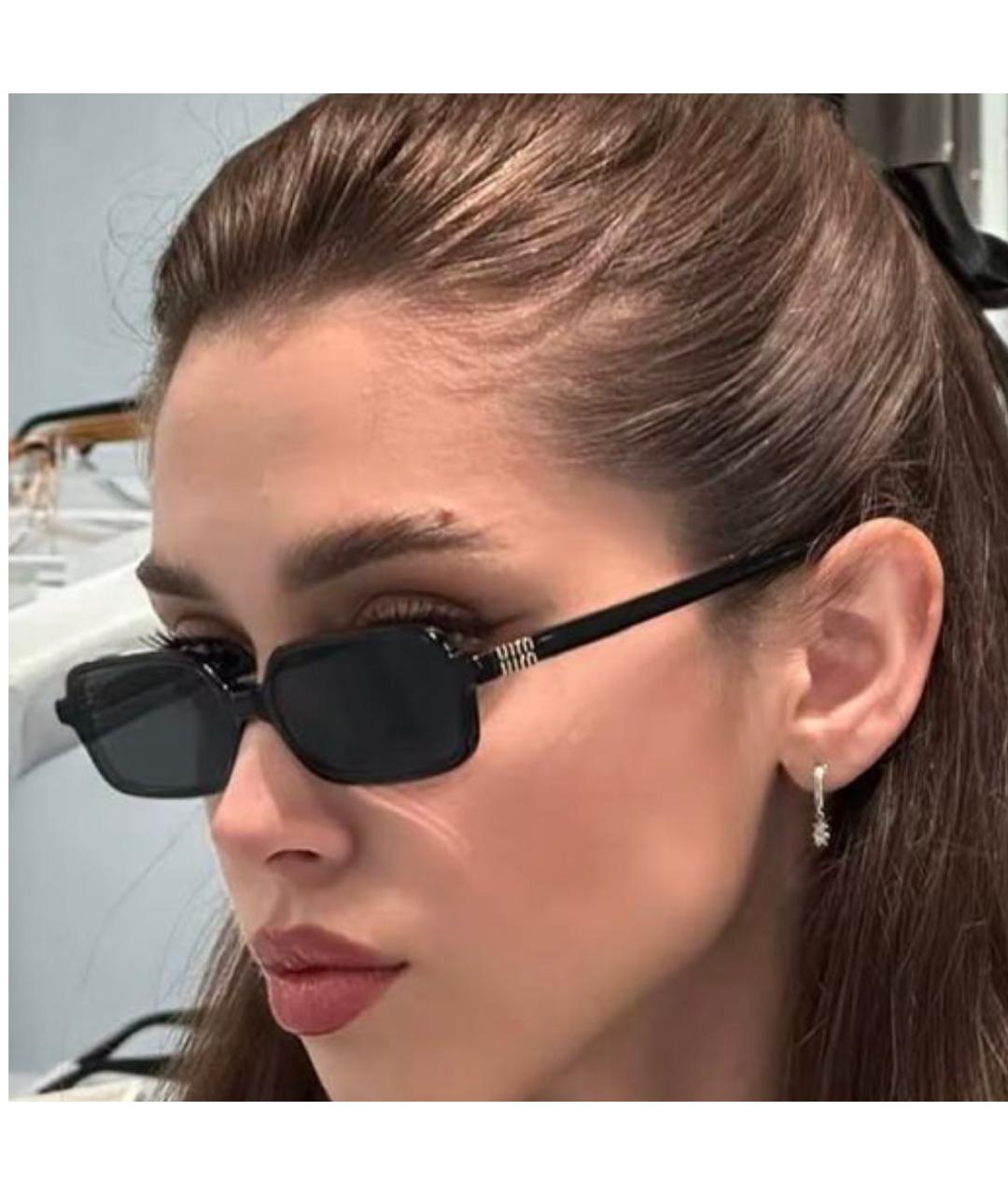 MIU MIU Черные пластиковые солнцезащитные очки, фото 2