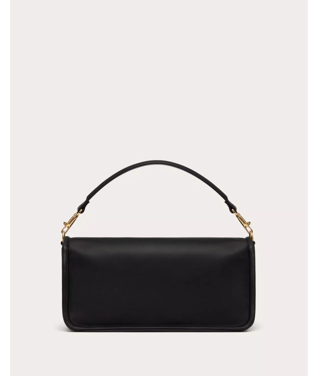 VALENTINO Черная кожаная сумка с короткими ручками, фото 3