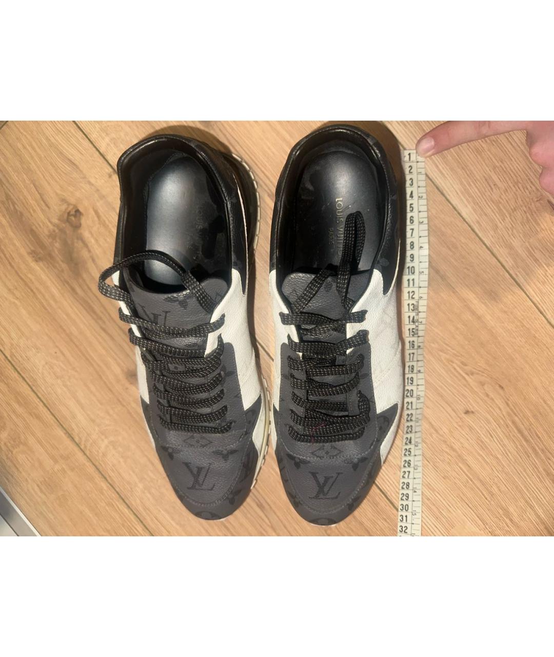 LOUIS VUITTON Белые кожаные низкие кроссовки / кеды, фото 3
