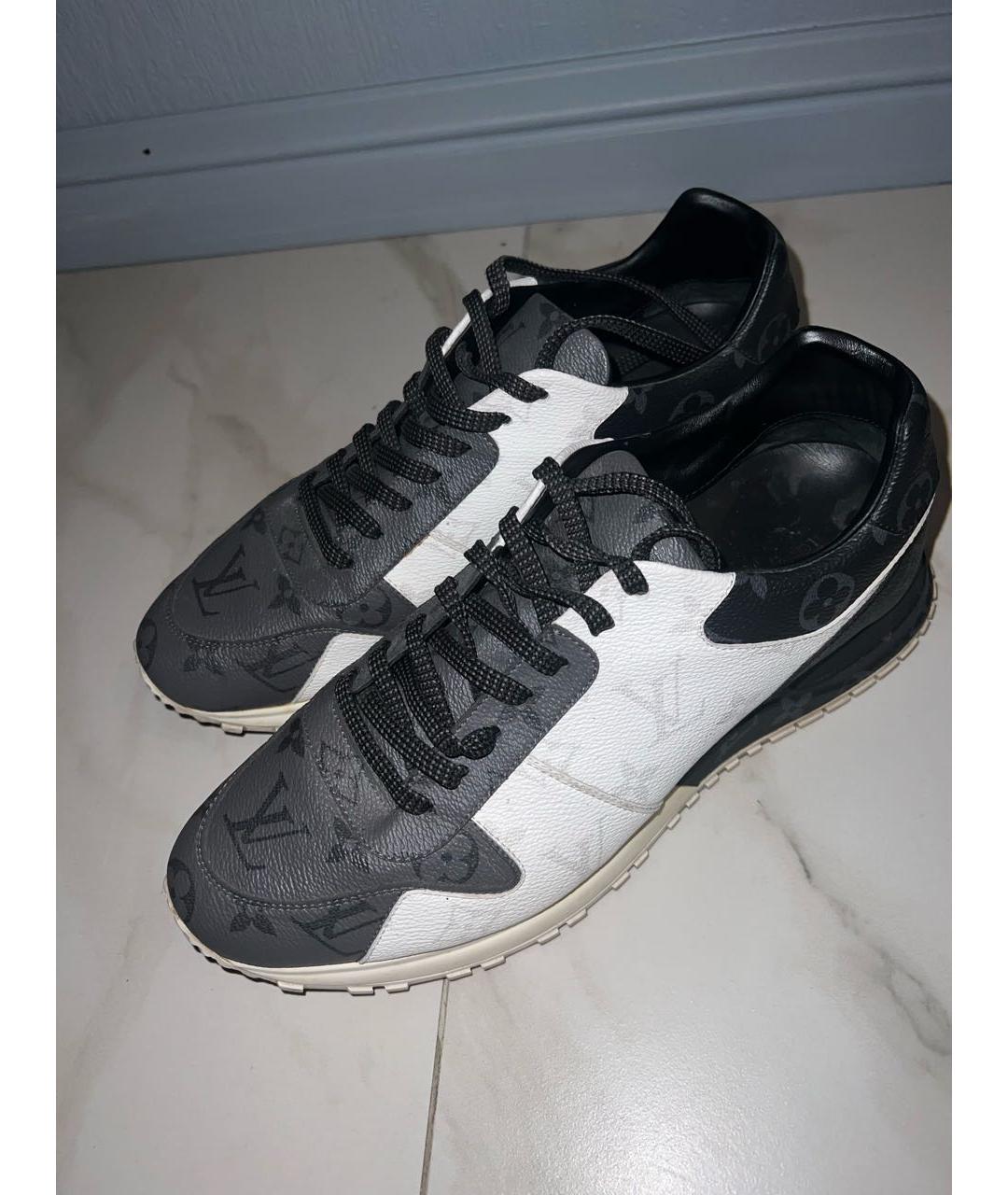 LOUIS VUITTON Белые кожаные низкие кроссовки / кеды, фото 5