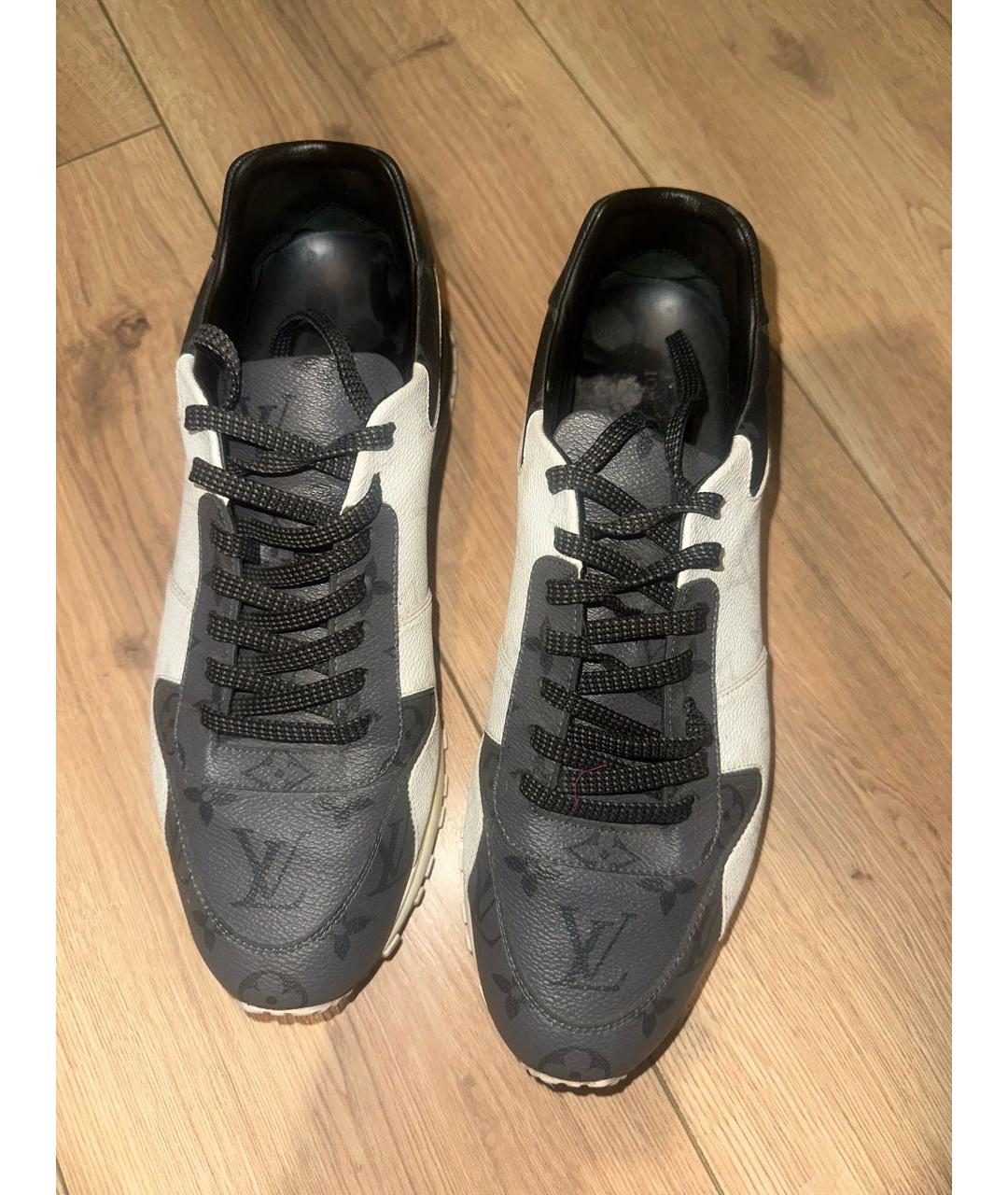 LOUIS VUITTON Белые кожаные низкие кроссовки / кеды, фото 2