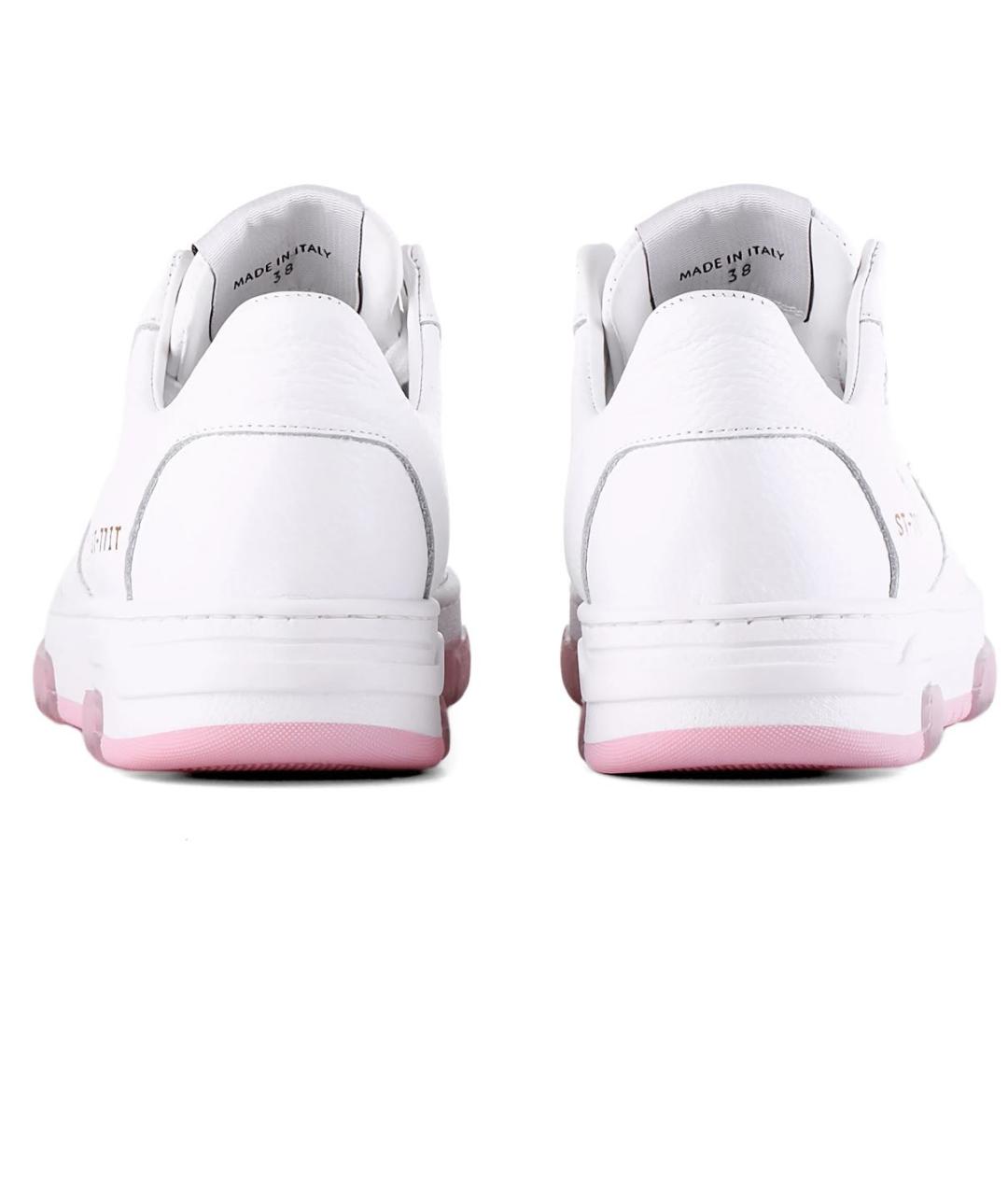 STOCKHOLM SURFBOARD CLUB Белые кожаные кроссовки, фото 4