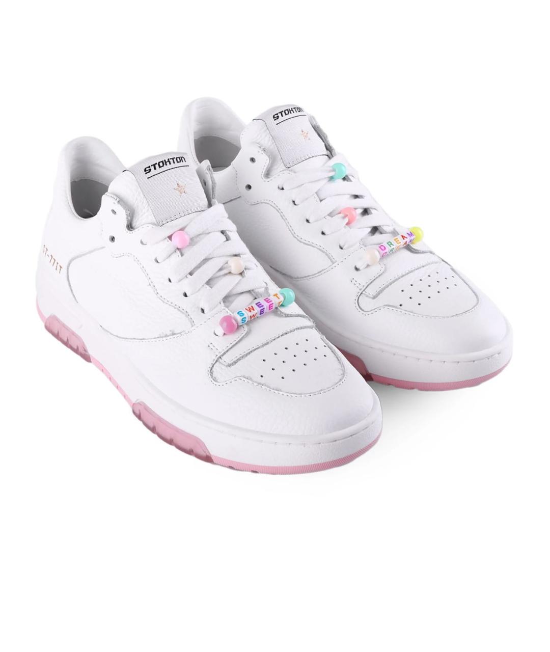 STOCKHOLM SURFBOARD CLUB Белые кожаные кроссовки, фото 2